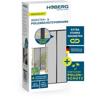 Hoberg Insekten- & Pollenschutzvorhang 90 x 210 cm Schwarz