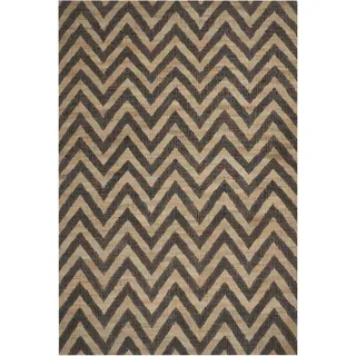 Beliani Dedepinari Juteteppich 200 x 300 cm Beige/Schwarz
