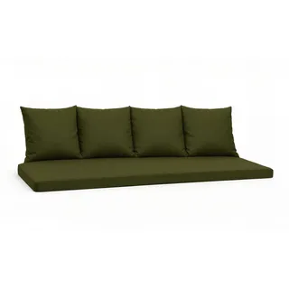 Setgarden  Mix Bench Kissen Outdoor Kissen Bankauflage 170x50+4x50x56cm Kissen Für 3-Sitzer Bänke 1tlg Grün