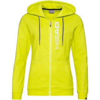 HEAD Club Greta Hoodie FZ Women, gelb/weiß, S