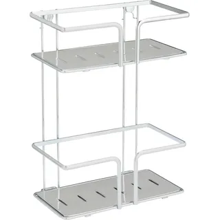 Wenko Wandregal Termoli 2 Etagen Edelstahl Silber Glänzend