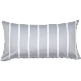 Kissenbezug JANINE "modernclassic 39028-28", grau (platin), B:40cm L:80cm, Mako-Satin, Obermaterial: 100% Baumwolle, Kissenbezüge, Kissenbezug, mit Reißverschluss