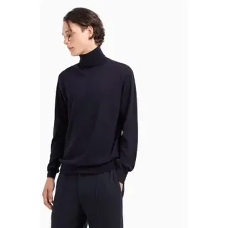 A|X Armani Exchange für Herren. 8NZM3CZM8AZ1510 Marineblauer Rollkragenpullover (XXL), Lässig, Wolle