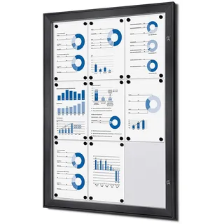 Showdown® Displays Schaukasten grau 9x DIN A4