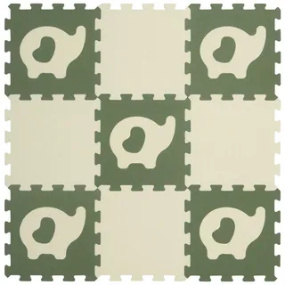 My Baby Lou Bodenpuzzle , Grün, Beige , Kunststoff , 30x30x1 cm , Reach, EN 71 , Babymöbel & Kindermöbel, Babyzimmer, Kinderzimmer Deko