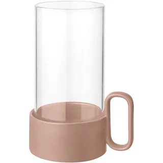 BLOMUS Kerzenhalter »Windlicht YURAGI« aus Steingut und Glas, Höhe ca. 21 cm, orange