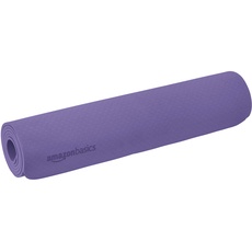 AmazonBasics TPE Yoga Mat, Purple, 1/4"