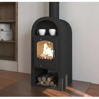 EEK A+ Kaminofen Victoria Maestro schwarz - 9 kW - Schwarz