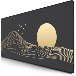 TITANWOLF - XXL Speed Gaming Mauspad 900 x 400mm - XXL Mousepad - Tischunterlage Large Size - verbessert Präzision und Geschwindigkeit - Sunset