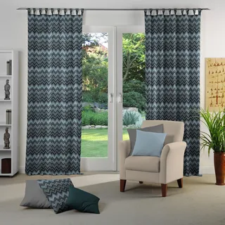 Wirth Benewitz Vorhang Schlaufen 65 x 125 cm petrol 