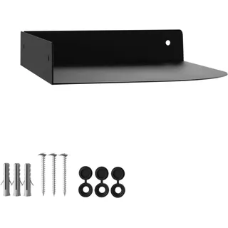SOTECH Wand-Eckregal Hover-XIII 200 x 150 x 30 mm schwarz Wandmontage | Schweberegal inkl. Befestigungsset für Bad Küche oder Wohnzimmer