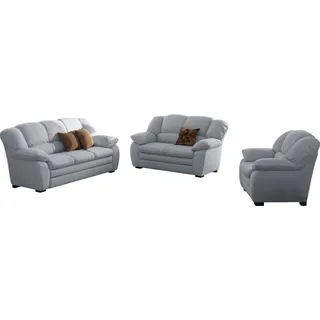 Cotta Couch Polyester 3-2-1 Garnitur Grau