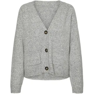 Vero Moda Boom Strickjacke Light Grey Melange XS