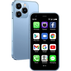 Hipipooo Mini-Telefon, entsperrtes 3G-Dual-SIM-Smartphone, 3 Zoll 1000 mAh Android 8.1 Backup-Smartphone, 2 GB + 16 GB(XS15-Blau)