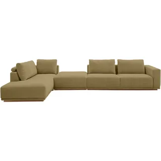 Musterring Wohnlandschaft Anreihsofa mit Armlehne rechts, Eckteil links mit Kissen & Hocker