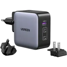 Bild von Nexode 65W GaN USB-C Travel Charger 3-Ports schwarz/grau (90409)