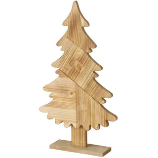 Deko-Aufsteller Darjan H50cm aus Holz braun Tanne Weihnachts-Baum Advent X-Mas