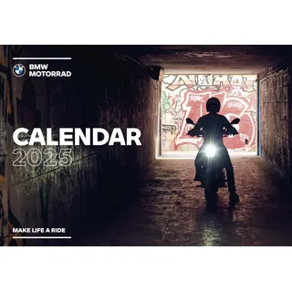 arti promotion - BMW Motorrad 2025 Wandkalender, 49,5x37,7cm, Kalender mit Abbildungen von BMW-Motorrädern, fotografiert in Action oder in ruhiger Kulisse, für jeden Motorrad-Fan, mit Spiralbindung