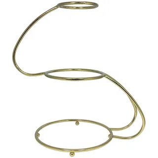 PME SSG581 S-Förmiger, vergoldeter Tortenständer mit 3 Ebenen, Aluminium, Gold, cm, 50 x 30 x 50 cm, 1 Einheiten