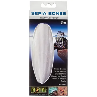 Exo Terra Sepia Bones, Sepiaschale, schwimmfähig, Kalziumquelle, ideal für Schildkröten und alle Eidechsenarten, 2er Pack