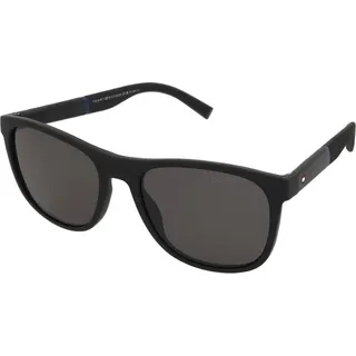 Tommy Hilfiger TH 2042/S MATTE BLACK/GREY POLARIZED 54/18/145 Herrenbrillen Sonnenbrillen - Schwarz