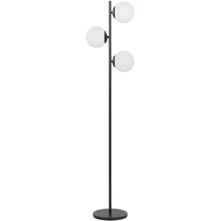 Beliani Stehlampe Metall Schwarz 153 cm 3-flammig Kugelform WADI