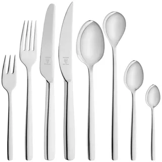 Justinus Besteckset , Edelstahlfarben , Metall , 48-teilig , 39.5x6.1x50.2 cm , Besteck, Besteck-Sets