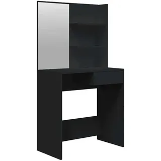 vidaXL Schminktisch mit Spiegel Schwarz 74,5x40x141 cm - Schwarz