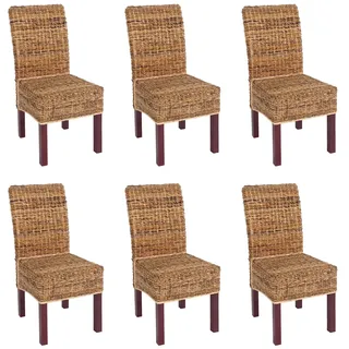 Mendler Esszimmerstuhl BALI Bananengeflecht hell 6er Set