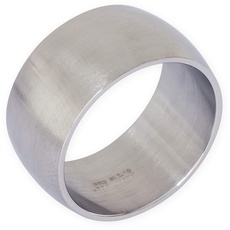 Fly Style Breite Bandringe Edelstahl Ring - Ringe für Herren - poliert oder gebürstet, Ring Grösse:24.9 mm, Oberfläche:12mm Matt