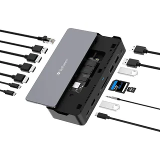 Verbatim USB-C Pro Docking Station, - - 2 x HDMI DP - 1GbE