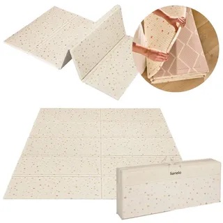 lionelo Zora Krabbelmatte – Faltbare XPE Baby-Spielmatte 180×201×1,5 cm, extra dick, schadstofffrei, rutschfest, beidseitiges Design, mit Tragetasche