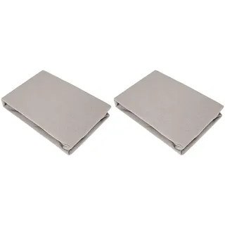 Julius Zöllner 8390349540 Frottee Spanntuch, passend für Laufgittermatratzen 68x90 bis 100x100 cm, Taupe (Packung mit 2)