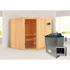 Bild Sauna »»Käthe««, (Set), 9-kW-Ofen mit ext. Steuerung, beige