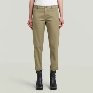G-Star für Damen. D25257-C105-6057 Braune Kate Boyfriend Chino-Hose (24/30), Lässig, Bio-Baumwolle, Nachhaltig