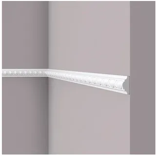 NMC Wand- und Friesleiste Zierleiste 2 m Weiß 2 St. 200 x 1,8 x 3,8 cm