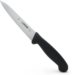 Giesser seit 1776 - Made in Germany - Allzweckmesser schwarz, Basic Black, Klinge 13 cm, rutschfest, scharfes Küchenmesser spülmaschinenfest, rostfrei, 1012170810