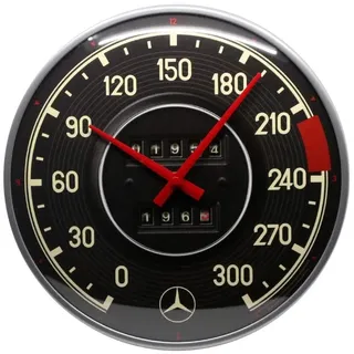 Nostalgic-Art Retro Wanduhr 31,0 cm Mercedes-Benz Tacho schwarz