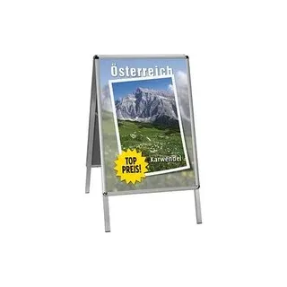 update displays Kundenstopper silber DIN A1 2 Fächer 62,4 x 6,0 x 105,0 cm, 1 St.