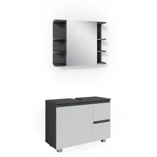 Vicco J-Shape 2-tlg. Weiß/Anthrazit