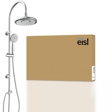 EISL Duschset SOMMERREGEN, Duschgarnitur mit Regendusche (Ø 220 mm) und Handbrause 3 Strahlarten, ideal zum Nachrüsten - Regendusche Set mit komplettem Montageset Chrom DX1005CS-A