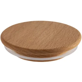 APS 82363 12 er set Einmach-Gläser Deckel aus Holz mit Silikondichtung, Ø 7 cm, für 82245 & 82246 passend