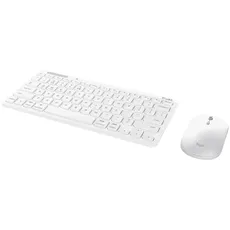 Bild von Lyra Multi-Device Wireless Keyboard & Mouse Set, weiß, USB/Bluetooth, DE (25075)