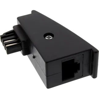 InLine 69948F Tae-F Adapter, Stecker auf RJ45 Buchse, 8P2C für Fritzbox schwarz