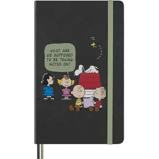 Moleskine Peanuts Gruppe Notizbuch limitierte Ausgabe, L/A5, liniert, Grau
