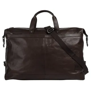 Reisetasche BODENSCHATZ, Damen, Gr. B/H/T: 50cm x 36cm x 15cm onesize, braun, Leder, leicht glänzend, unifarben, Taschen Reisetasche, echt Leder