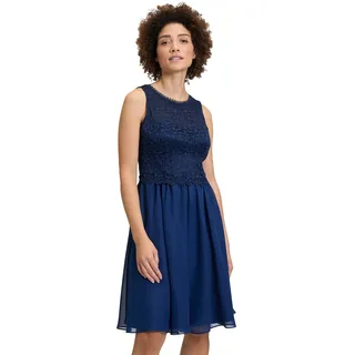Vera Mont Damen Abendkleid mit Spitze 34, Festival Blue