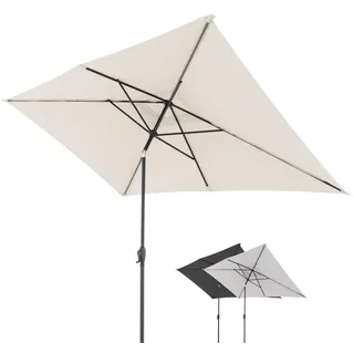 Doppler Sonnenschirm für den Garten Jack 300x200cm in Natur - Rechteckiger Sonnenschirm für Balkon & Terrasse - Schirm knickbar - Großer Balkonsonnenschirm - Kippbarer Kurbelschirm