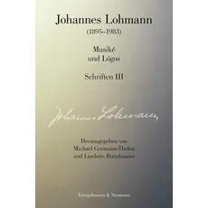 Bild Musiké und Lógos. Schriften III