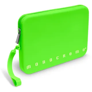 PIGNA Pigna, Umhängetasche aus weichem Silikon, einfarbig FLUO, mit Griff, Reißverschluss, Farbe Grün, Verpackung 1 Stück